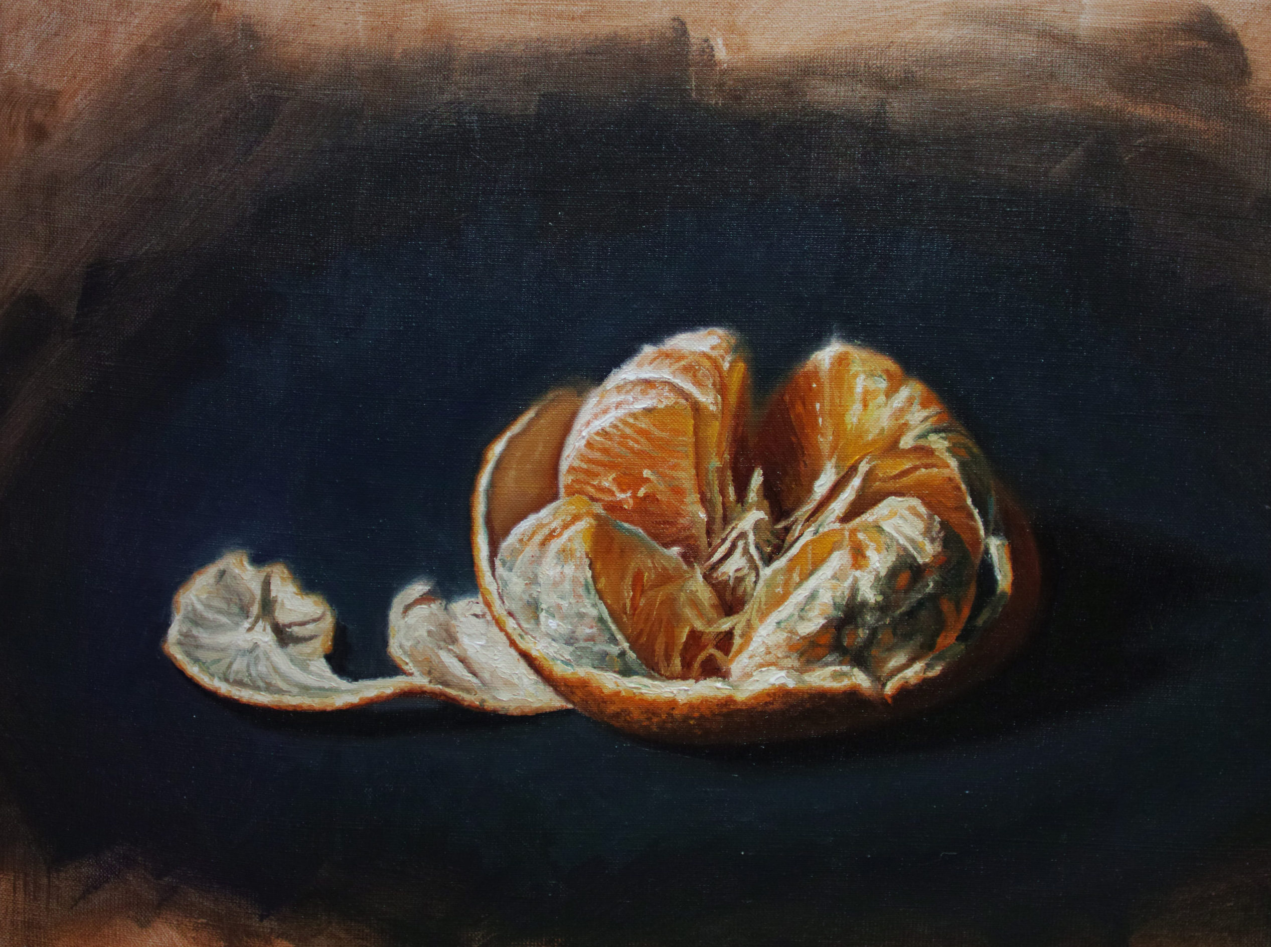 Mandarin, Öl auf Leinwand, ca. 40 x 50 cm , 2022